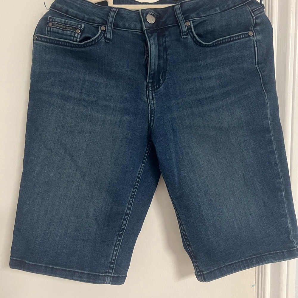 Calvin Klein Dark Blue Denim Bermuda Shorts